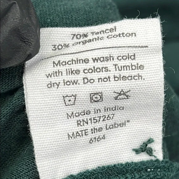 NEW MATE The Label M Green Tencel Jersey Perfect Oversized Sleep Button Down